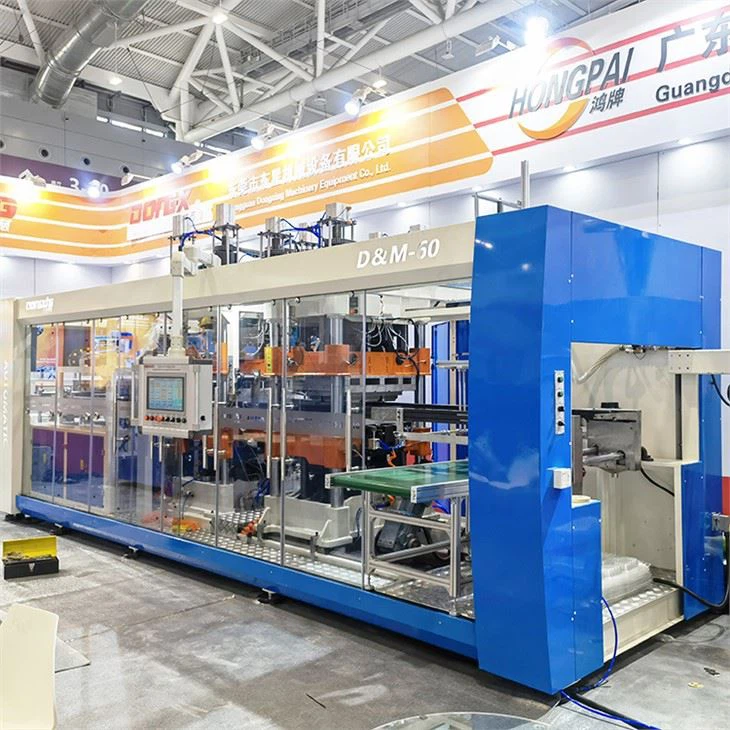 Three Station Automatic Pp Pet Plastic Packaging Food Container Vaccum Thermal Forming Machine